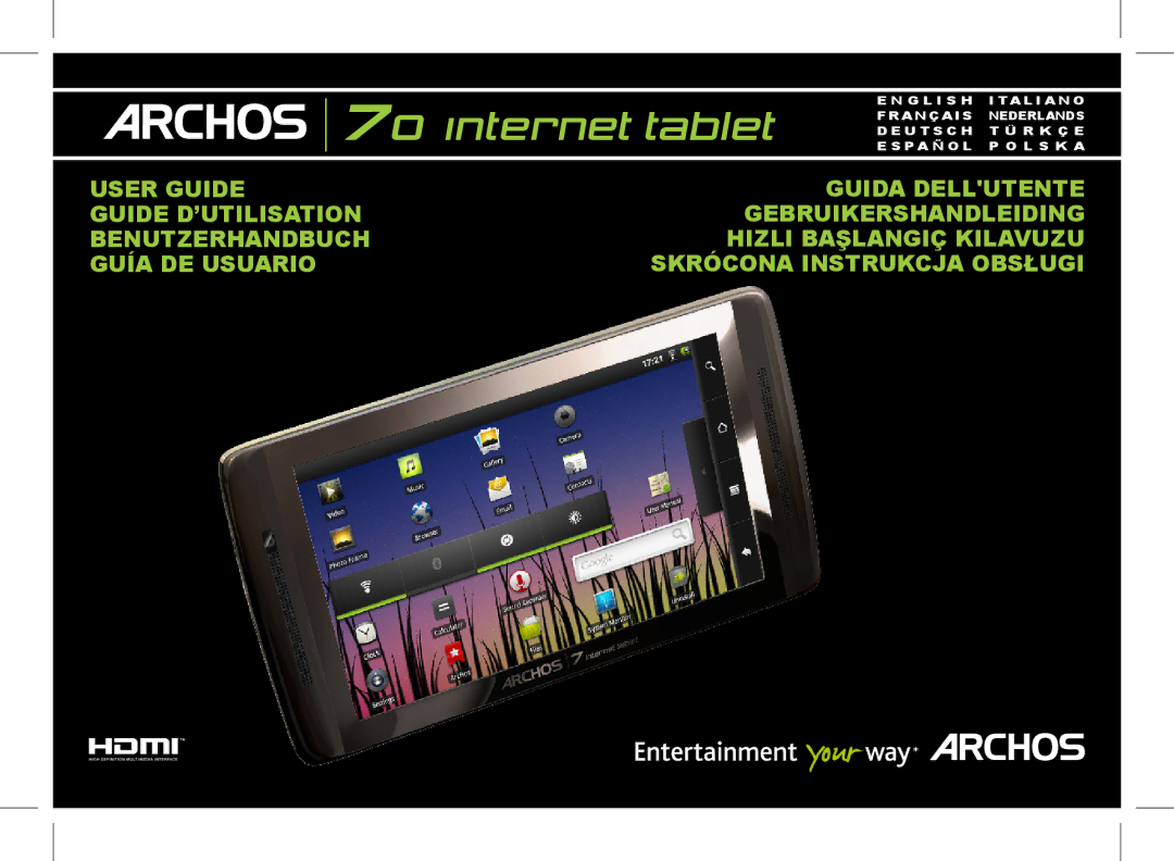 Archos 8700 manual Internet Tablet 