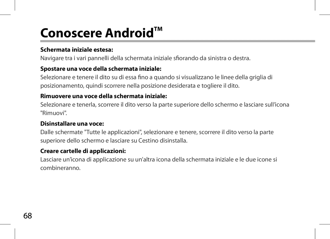 Archos AN8G4 quick start Conoscere AndroidTM 