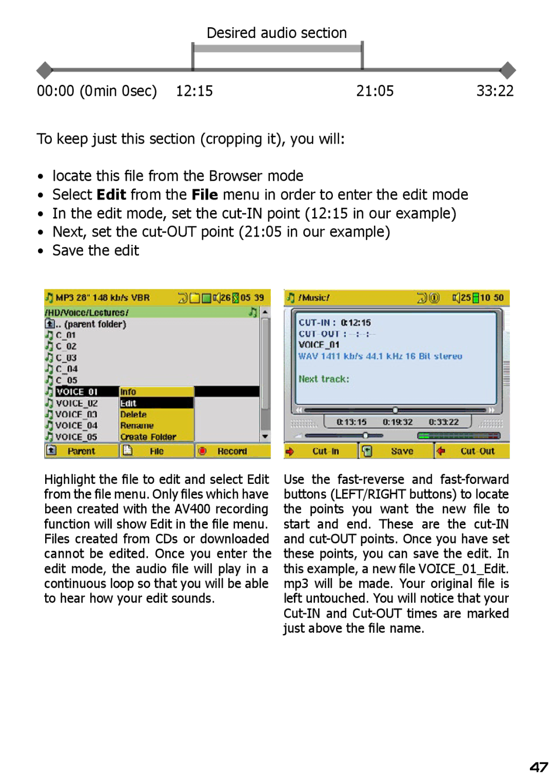 Archos AV420 user manual 