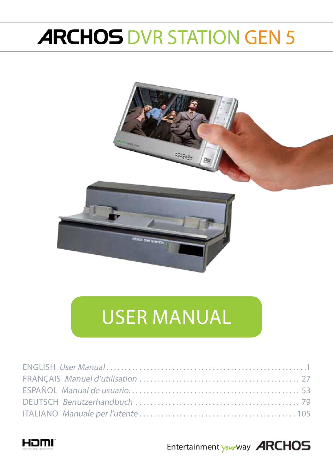 Archos GEN5 user manual DVR Station Gen 