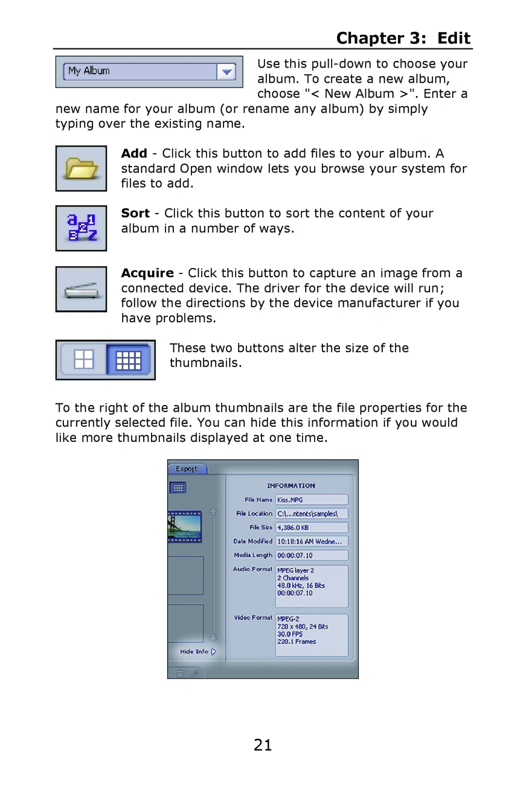 ArcSoft 2 manual Edit 