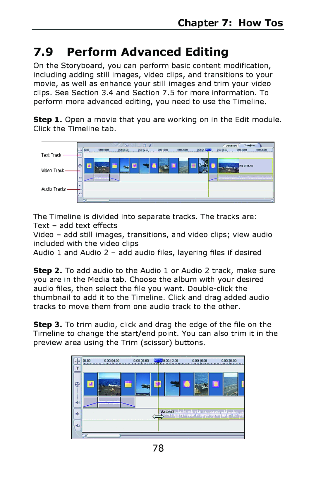 ArcSoft 2 manual Perform Advanced Editing 