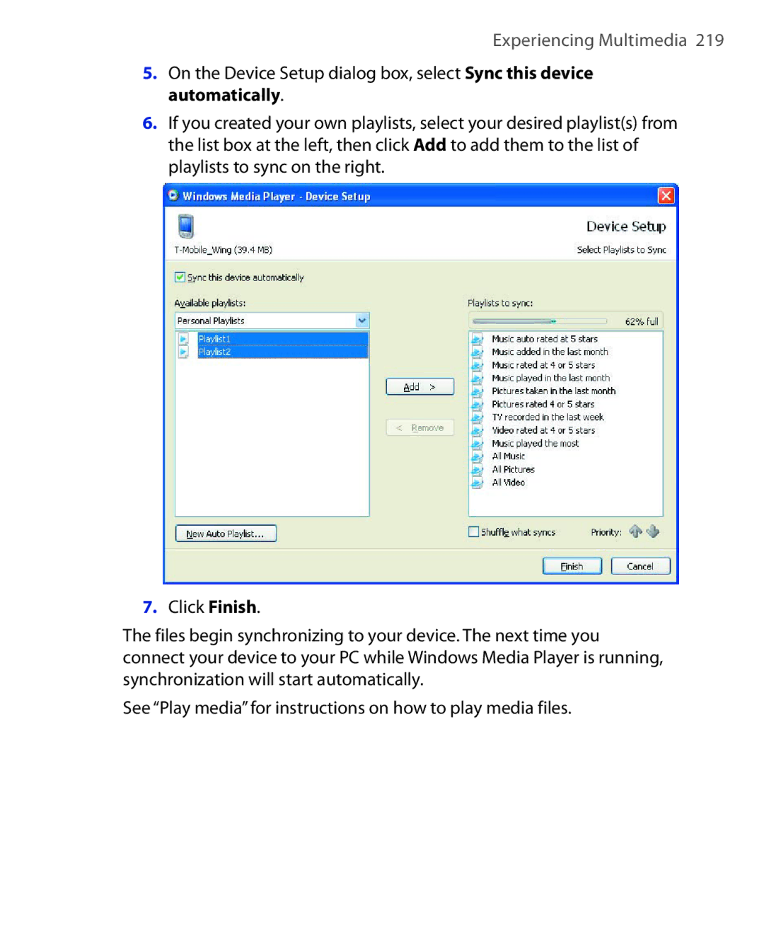 ArcSoft HERA110 manual Experiencing Multimedia 