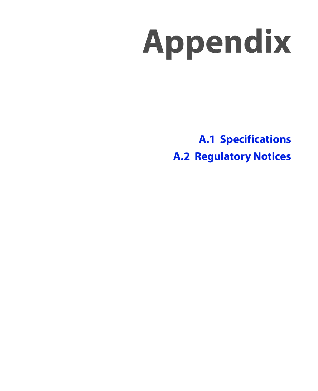 ArcSoft HERA110 manual Appendix, Specifications Regulatory Notices 