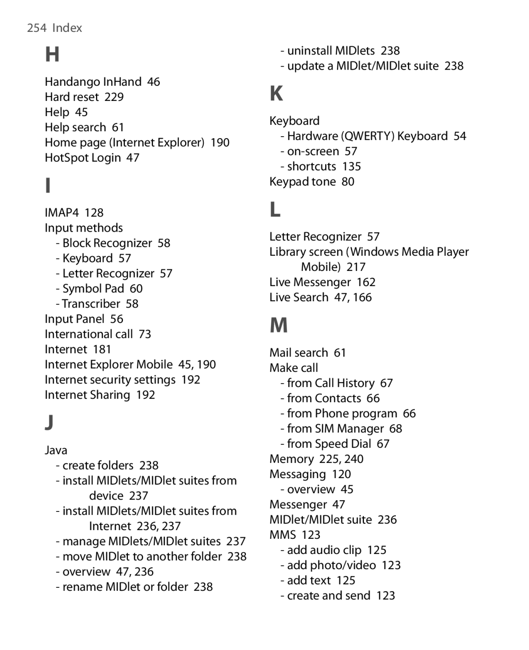 ArcSoft HERA110 manual Index 