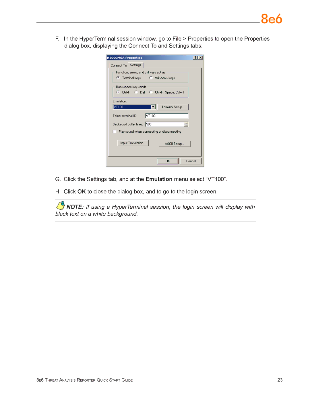 Argee MSA-004-004 quick start 8e6 Threat Analysis Reporter Quick Start Guide 