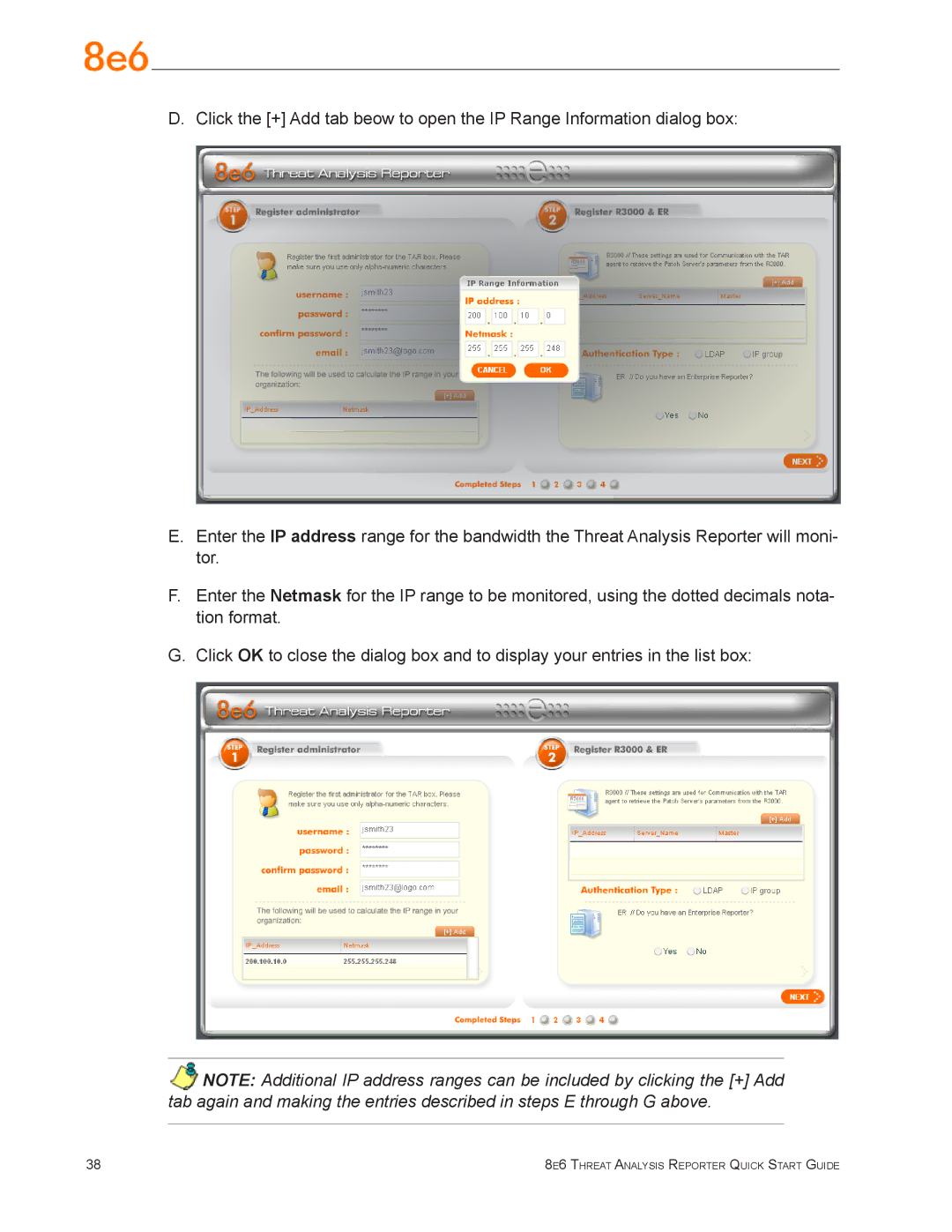 Argee MSA-004-004 quick start 8e6 Threat Analysis Reporter Quick Start Guide 