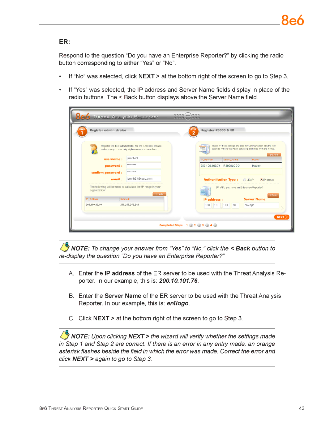 Argee MSA-004-004 quick start 8e6 Threat Analysis Reporter Quick Start Guide 