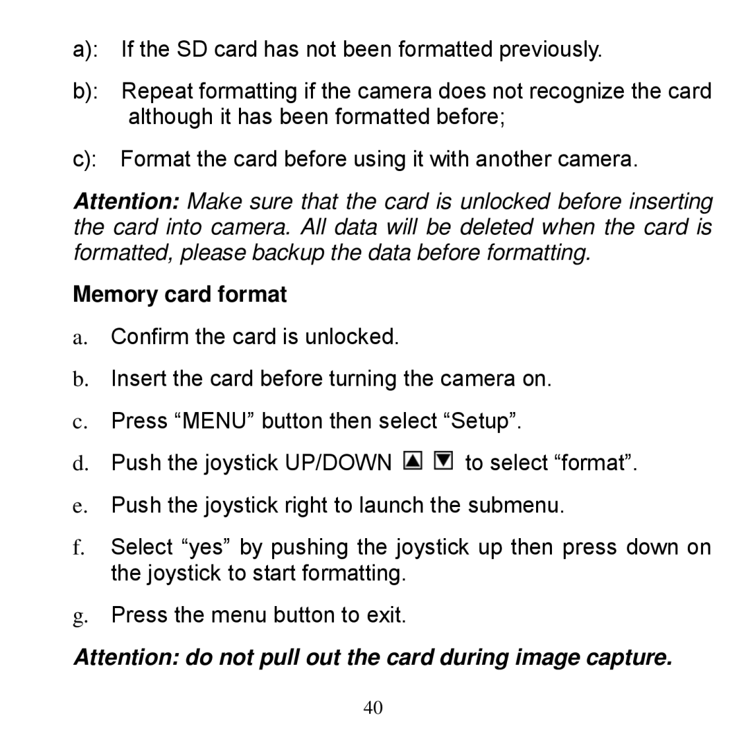 Argus Camera Bean - Carabiner manual Memory card format 