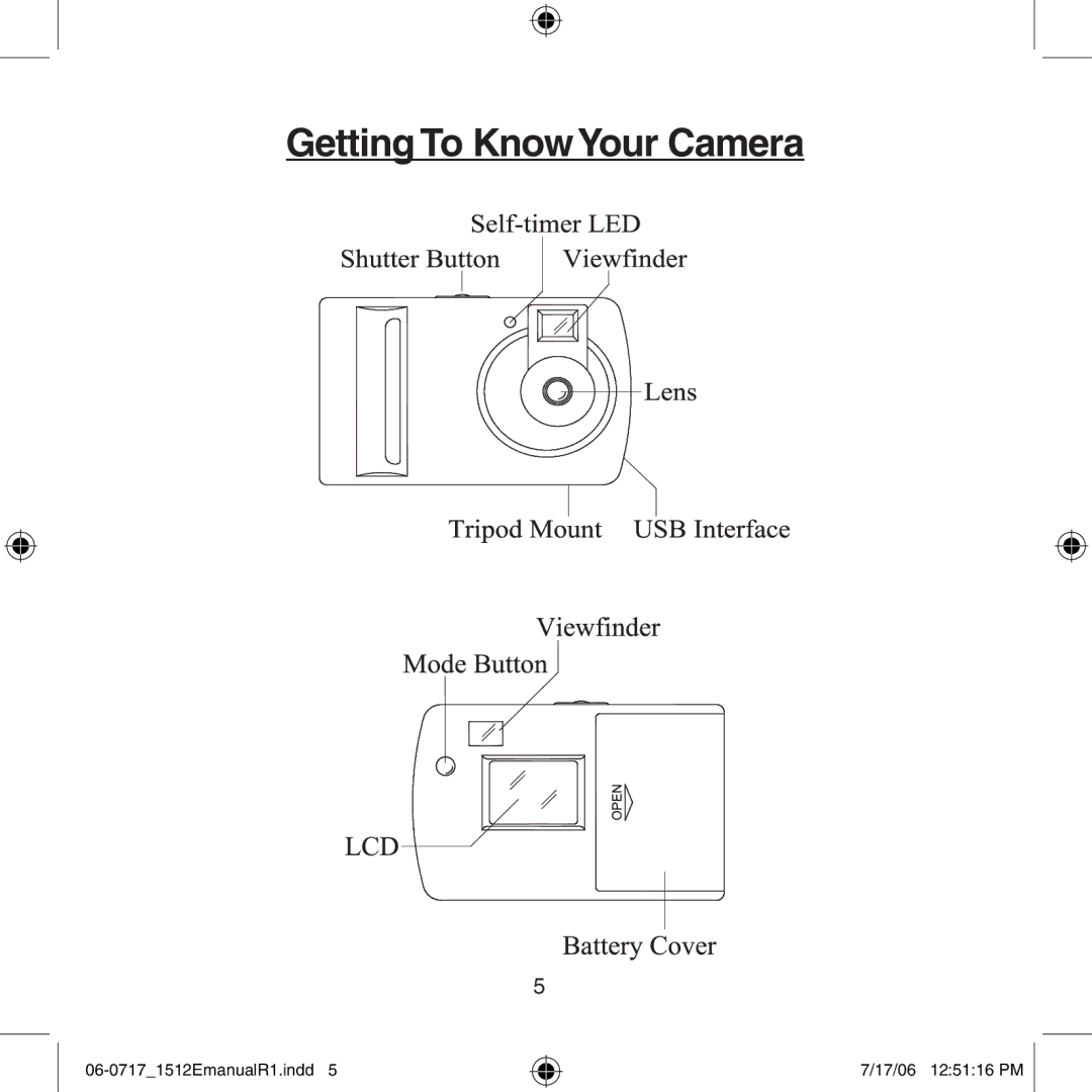 Argus Camera DC-1512E manual Getting To KnowYour Camera 