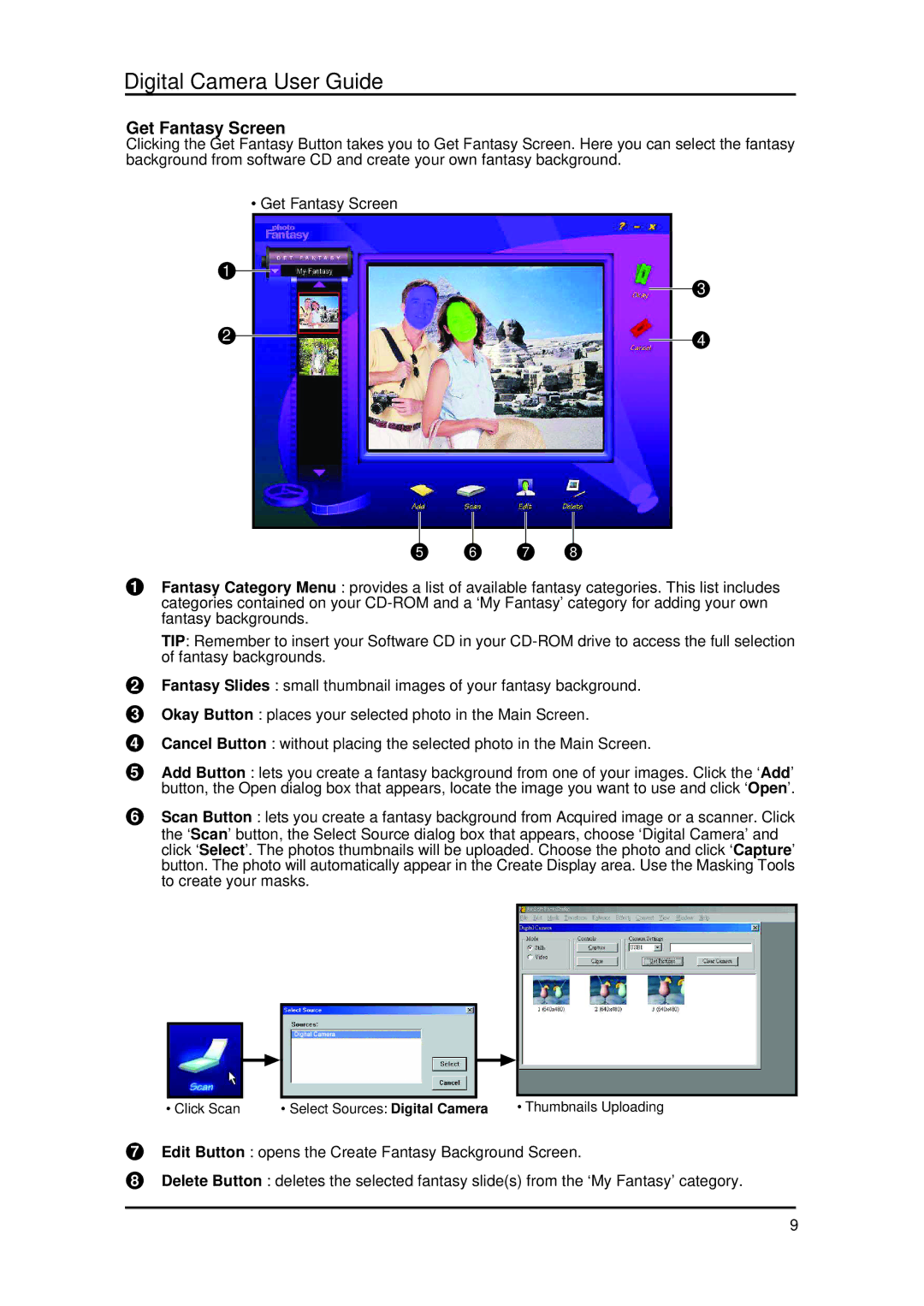 Argus Camera DC 1600 manual Get Fantasy Screen 