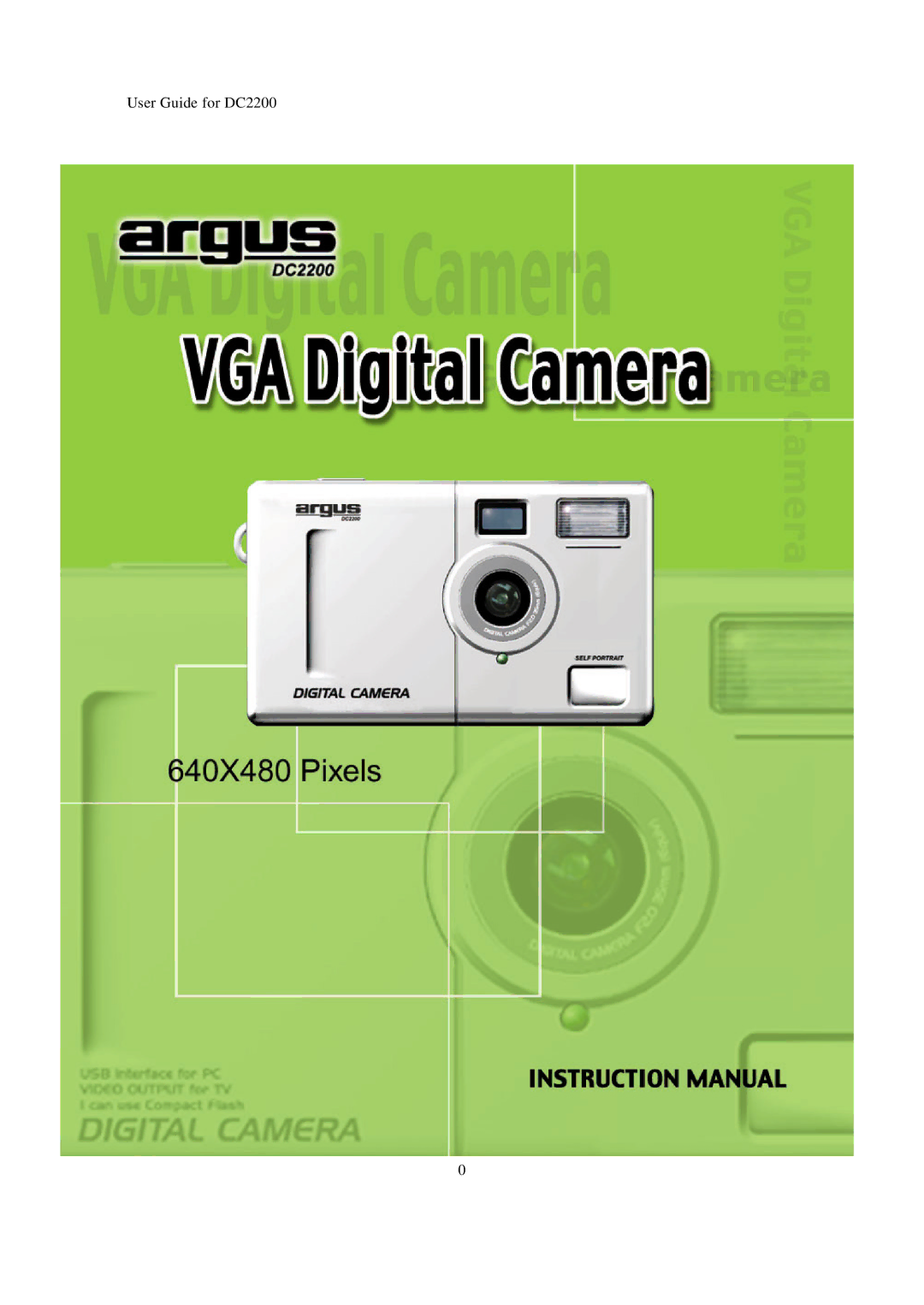 Argus Camera manual User Guide for DC2200 