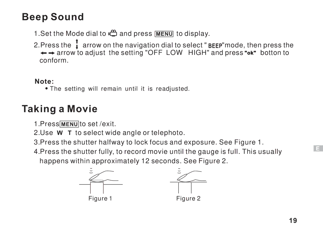 Argus Camera DC3550 manual Beep Sound, Taking a Movie 