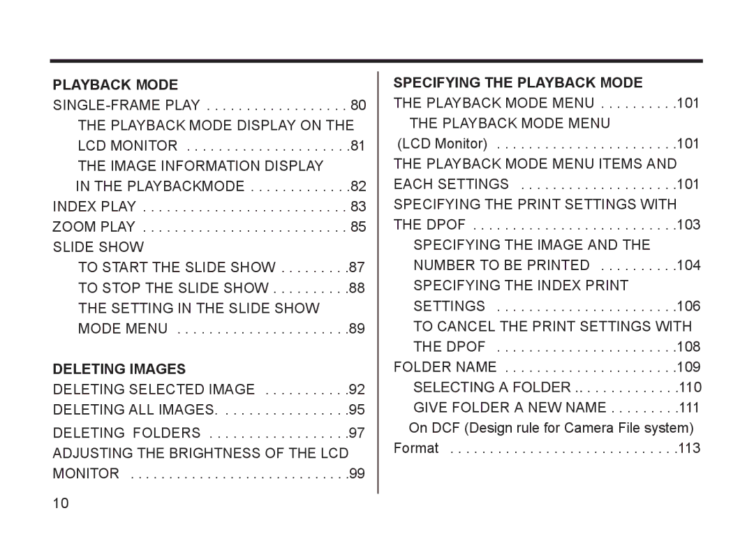 Argus Camera DC3810 manual Deleting Images, Specifying the Playback Mode 