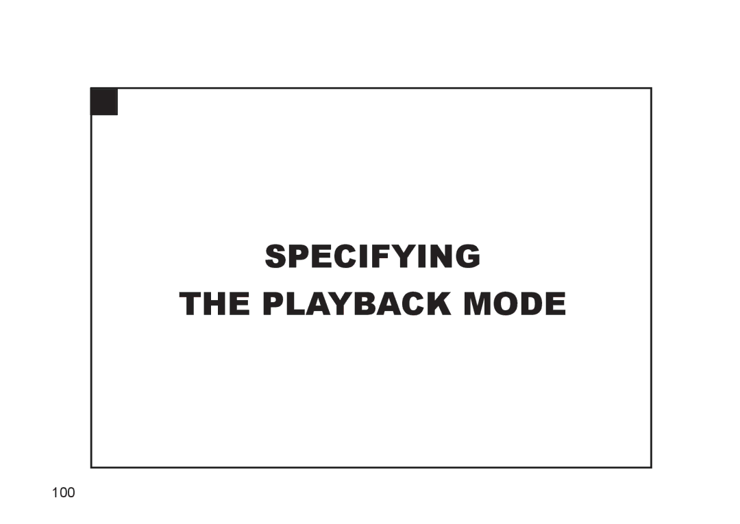 Argus Camera DC3810 manual Specifying Playback Mode 