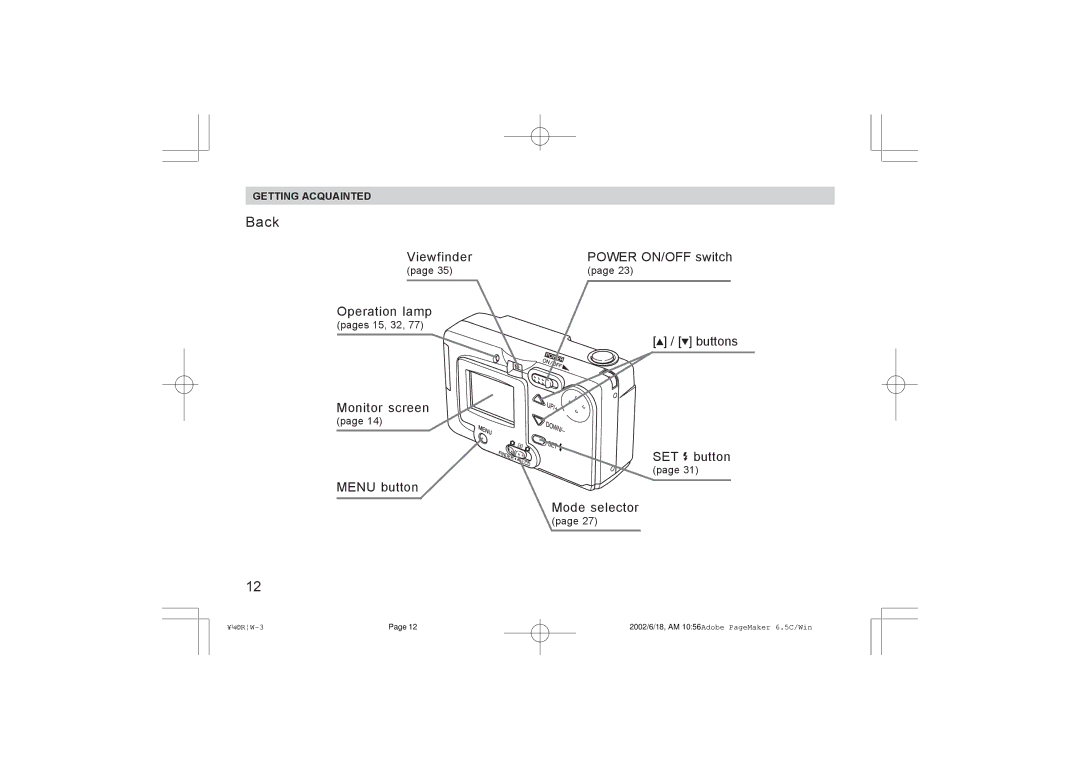 Argus Camera RW-1 manual Back 