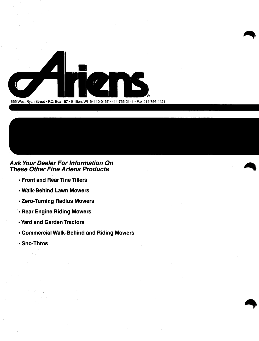 Ariens 080-TTS, 313-ST1028, 311-ST824, 315-ST1232E, 312-ST924E, 314-ST1228E, 316-ST1236E, 085-ST1236, 084-ST1032, 086-ST1028 manual 