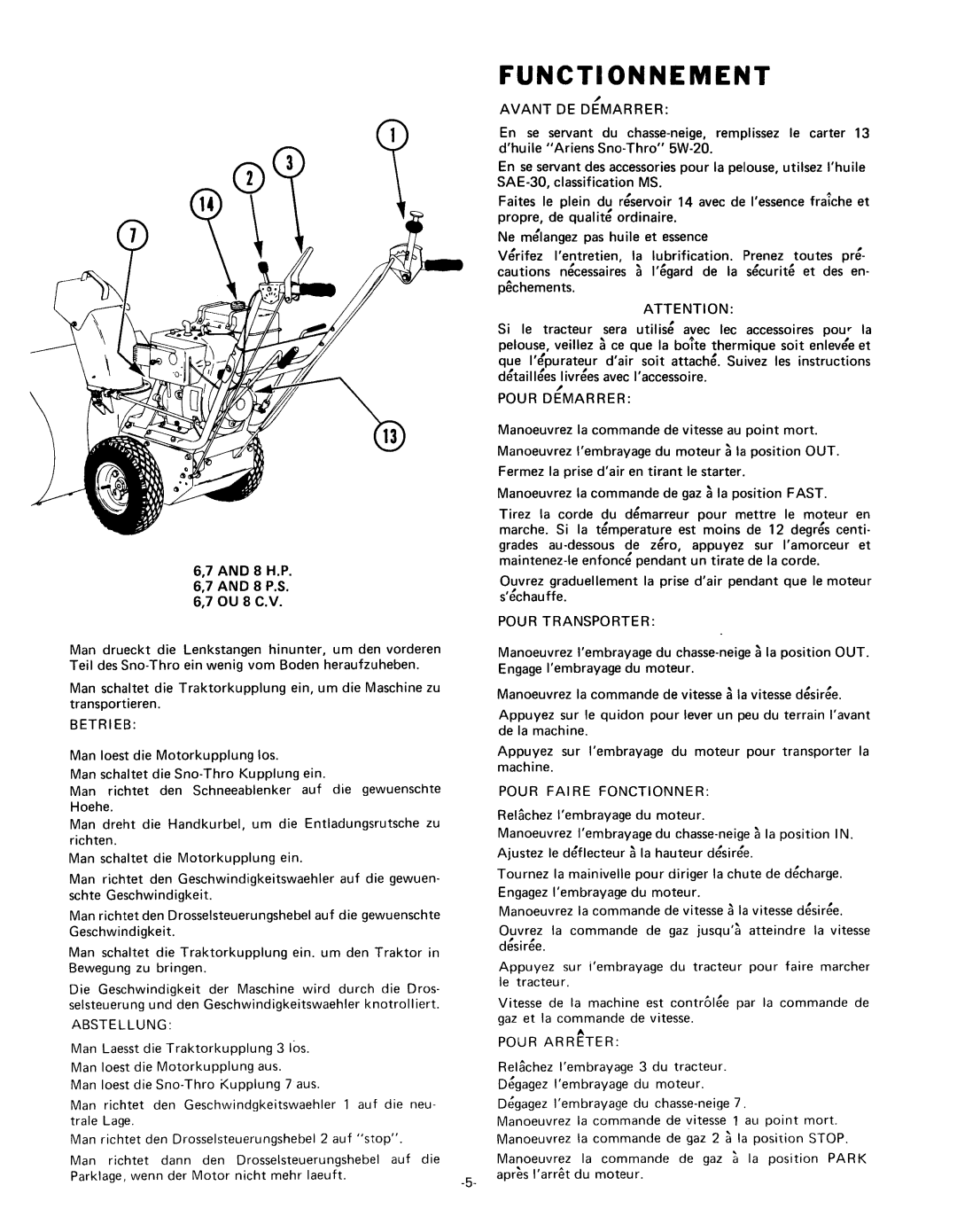 Ariens 922007, 910007, 910014, 910010, 922008, 922006, 910955 manual 