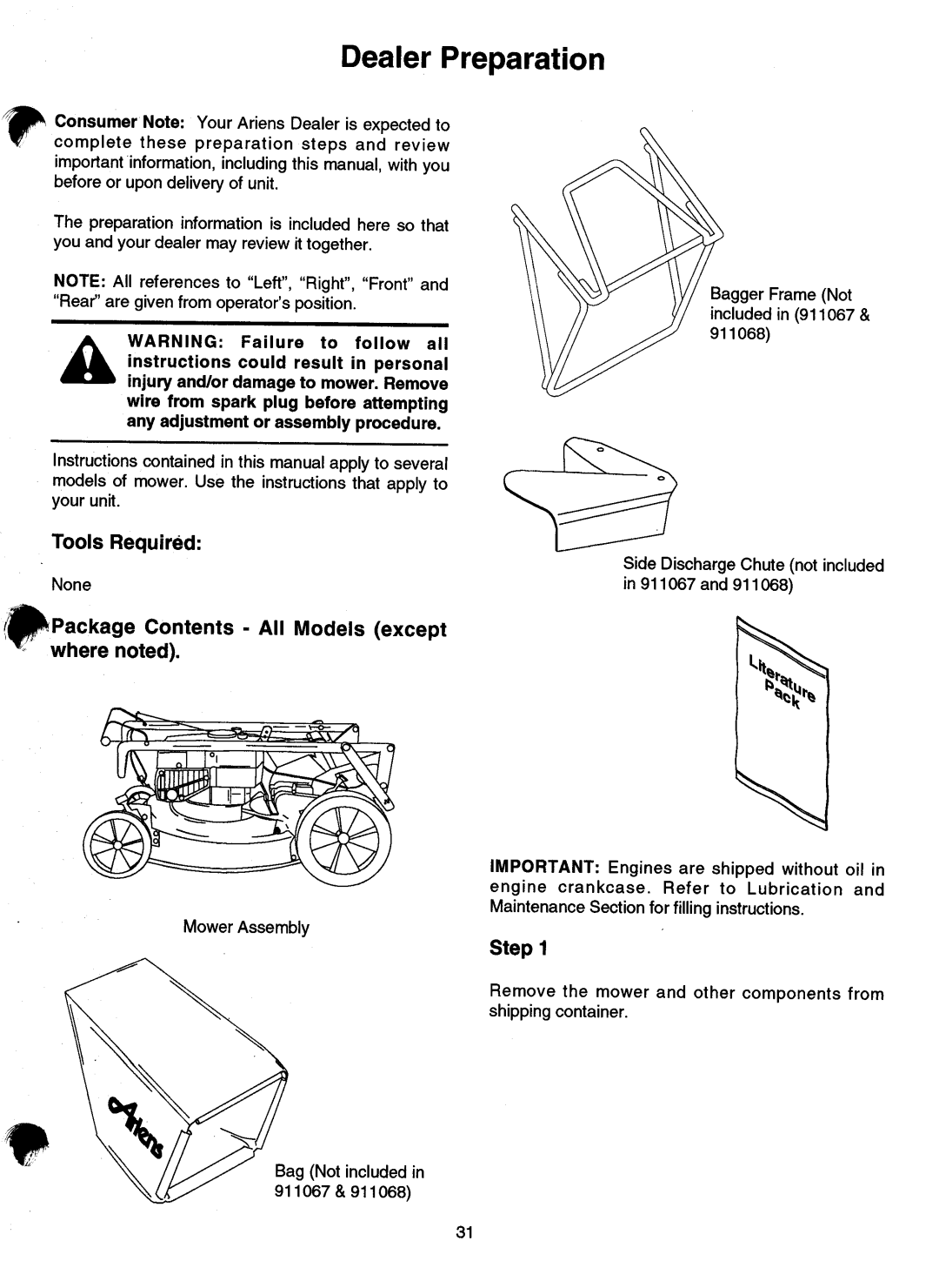 Ariens 911 manual 