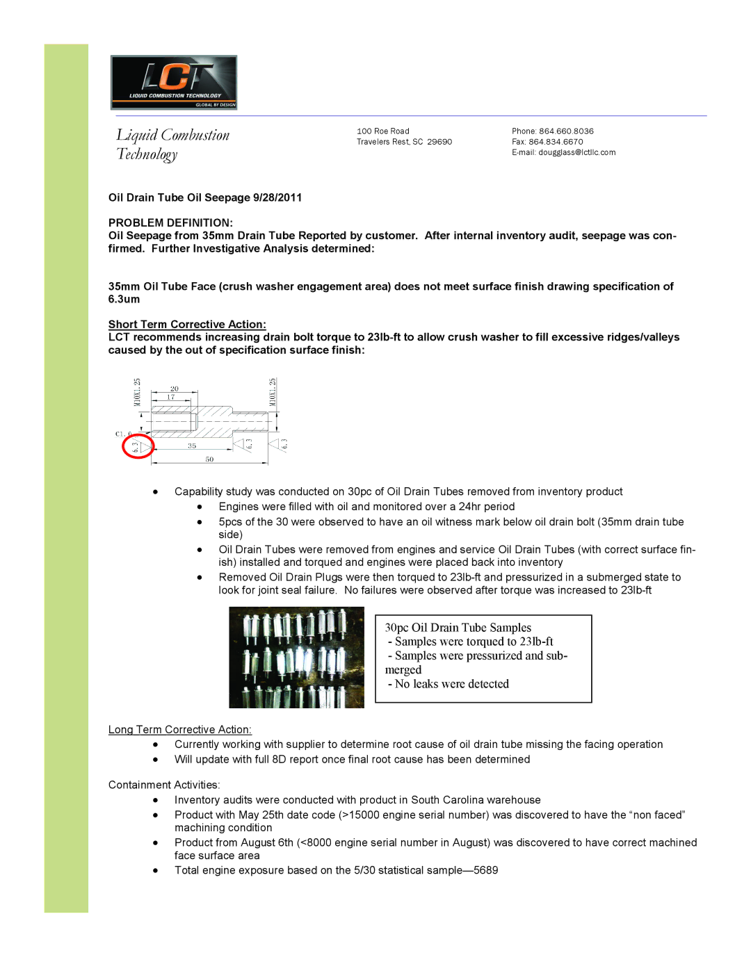 Ariens 920 warranty Liquid Combustion Technology, Problem Definition 