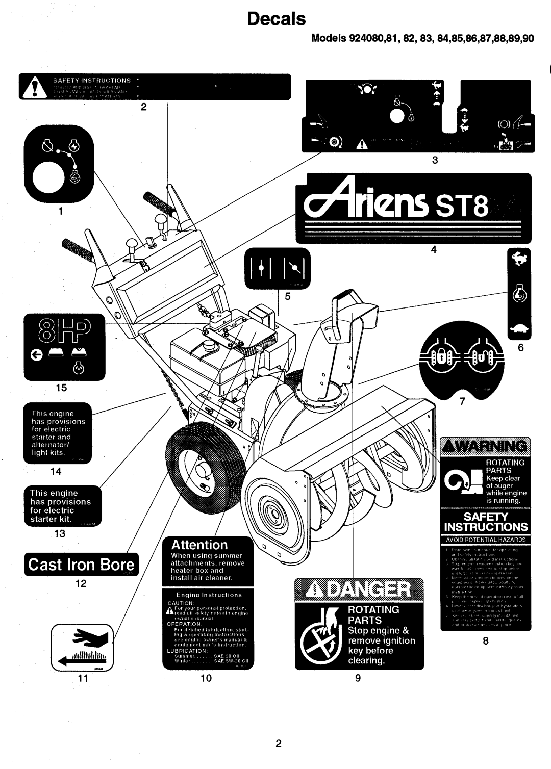 Ariens 924 Series, PM-24-93 manual 