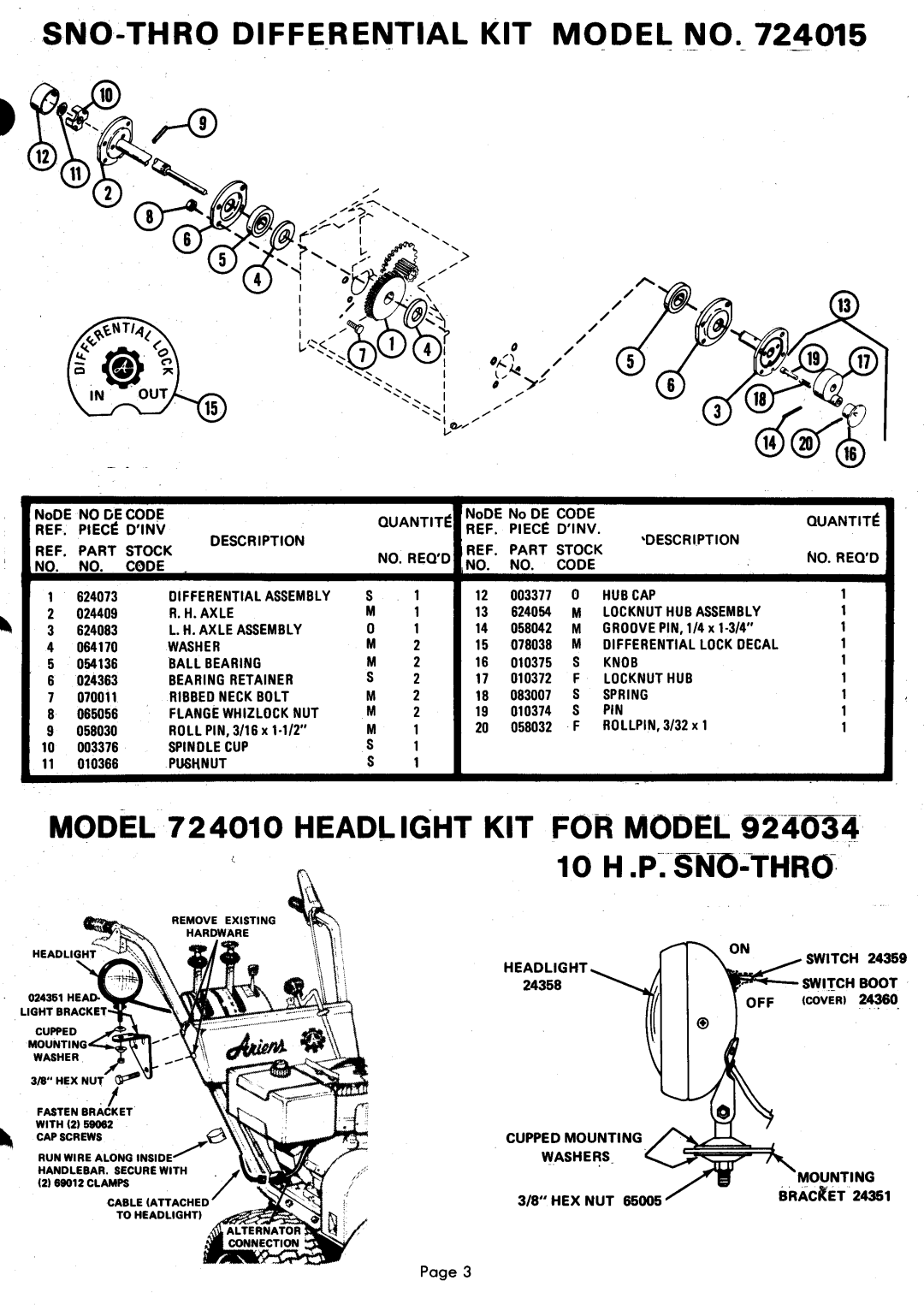 Ariens 924000 manual 