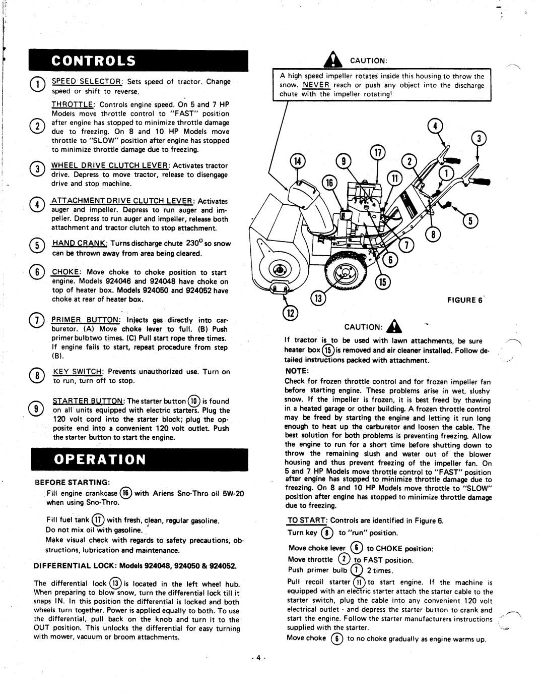 Ariens 924052, 924051, 924049, 924046, 924000 Series manual 