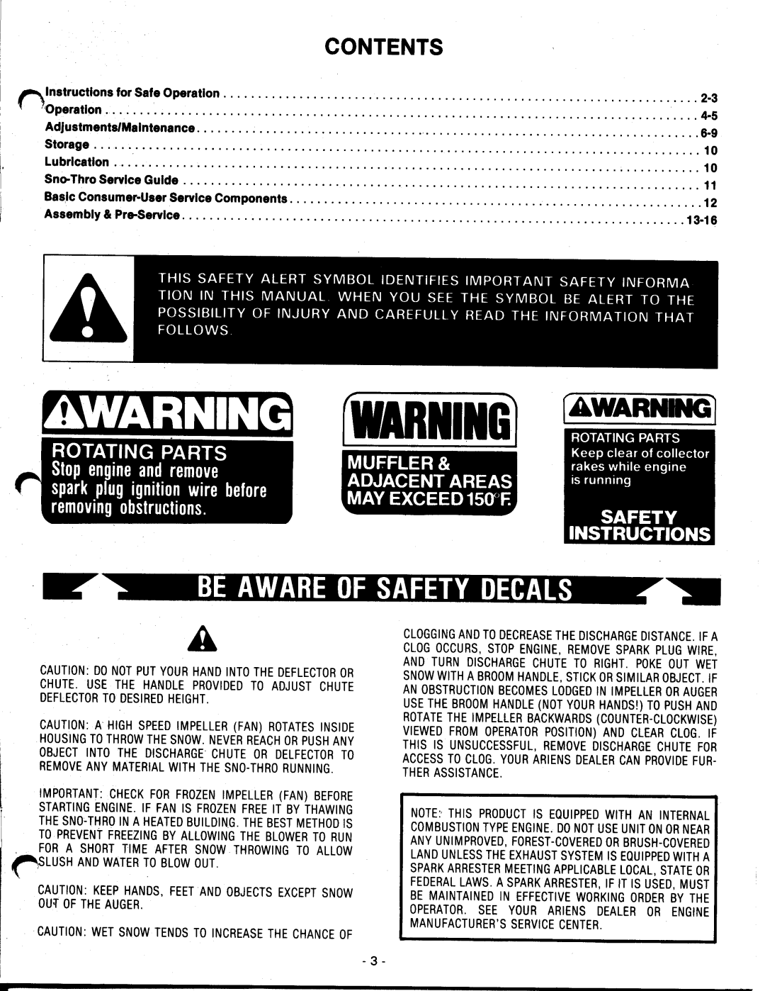Ariens 924071 manual 