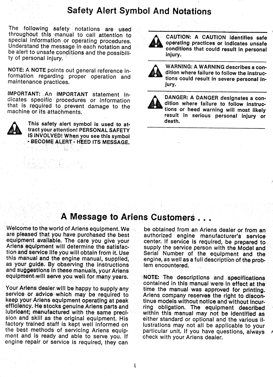Ariens 927 Series manual 