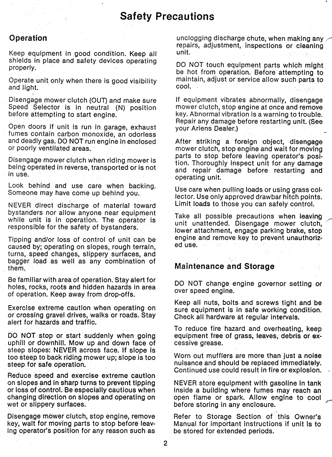 Ariens 927 Series manual 