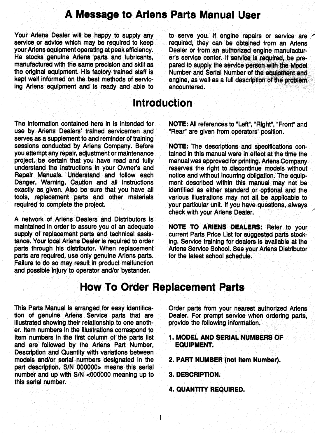 Ariens 927 manual 