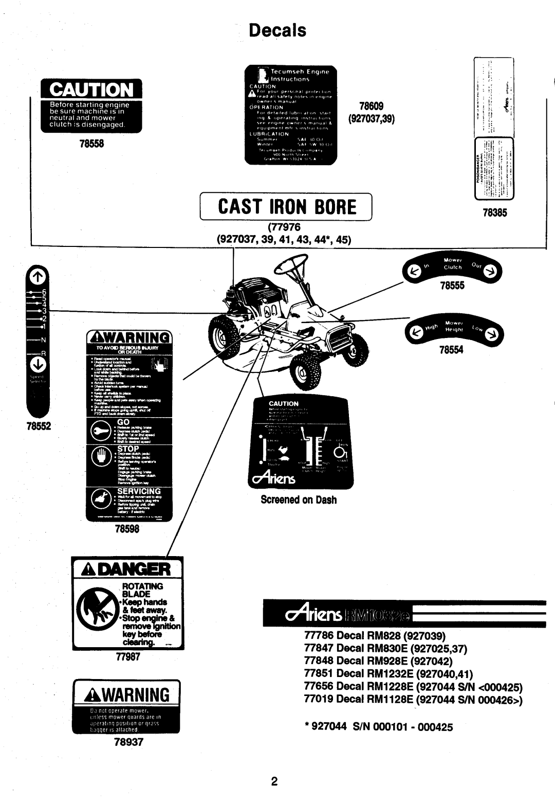 Ariens 927 manual 