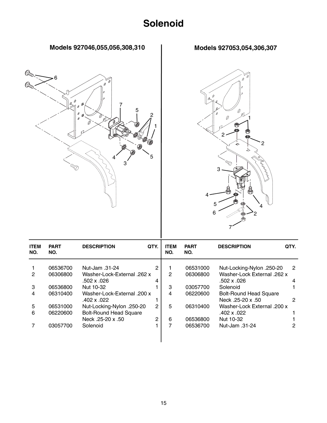 Ariens 927053 - RM9028, 927306 - RM9028, 927055 - RM1332 Solenoid, Models 927046,055,056,308,310 Models 927053,054,306,307 