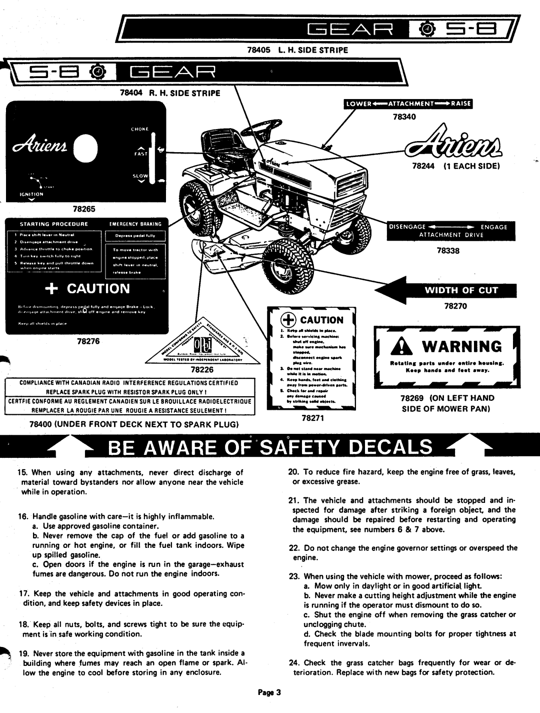 Ariens 929001, 929002, 829002 manual 