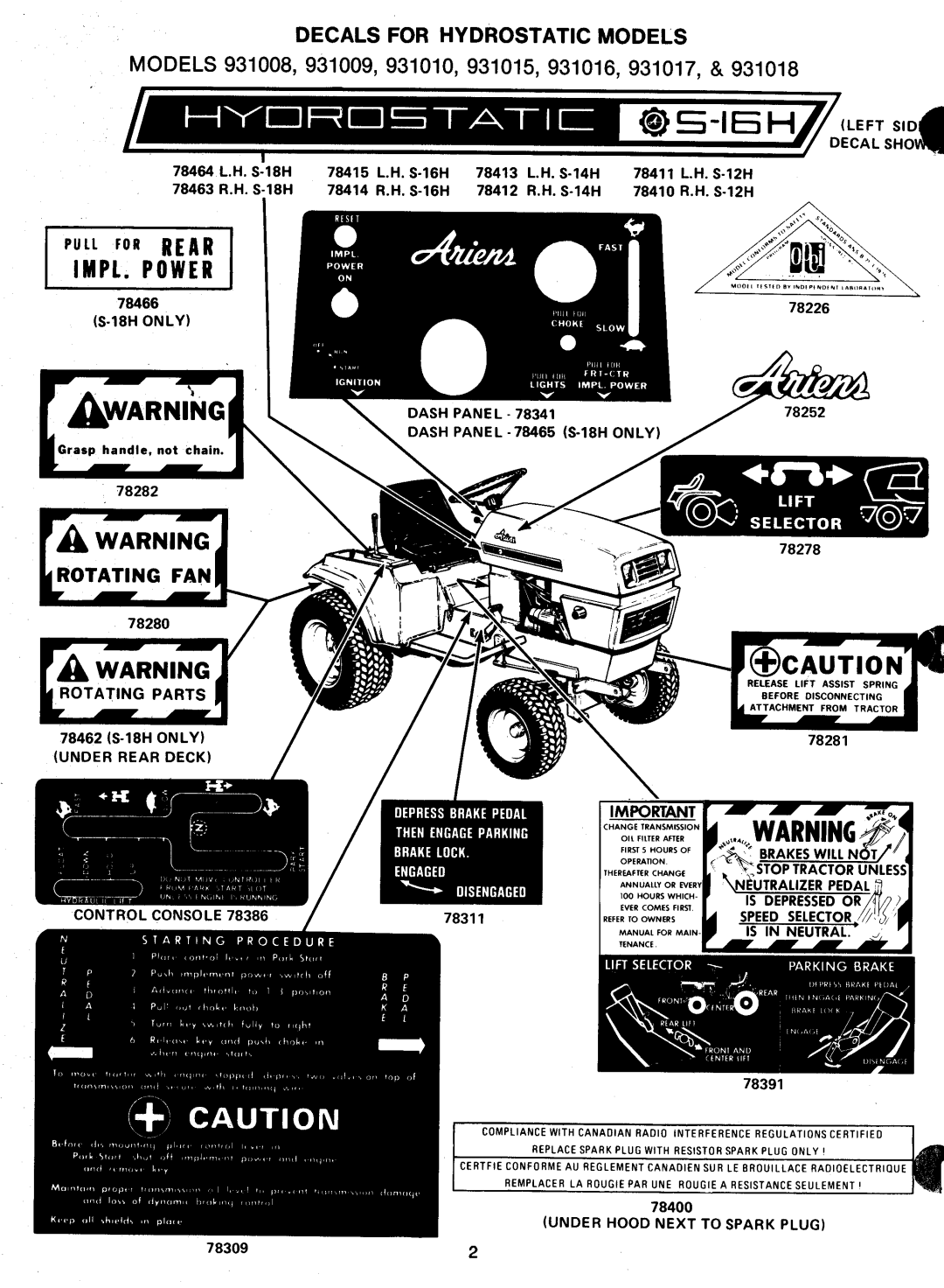 Ariens 931 manual 