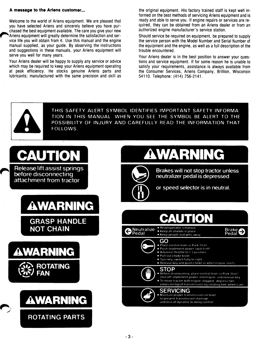 Ariens 931000 manual 