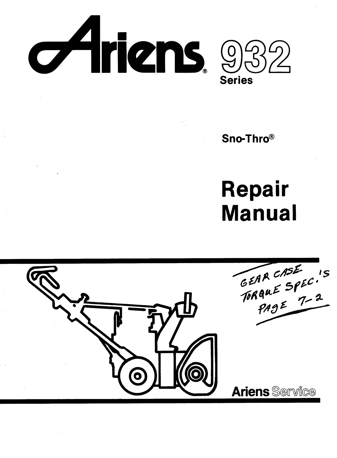 Ariens 932 Series manual 