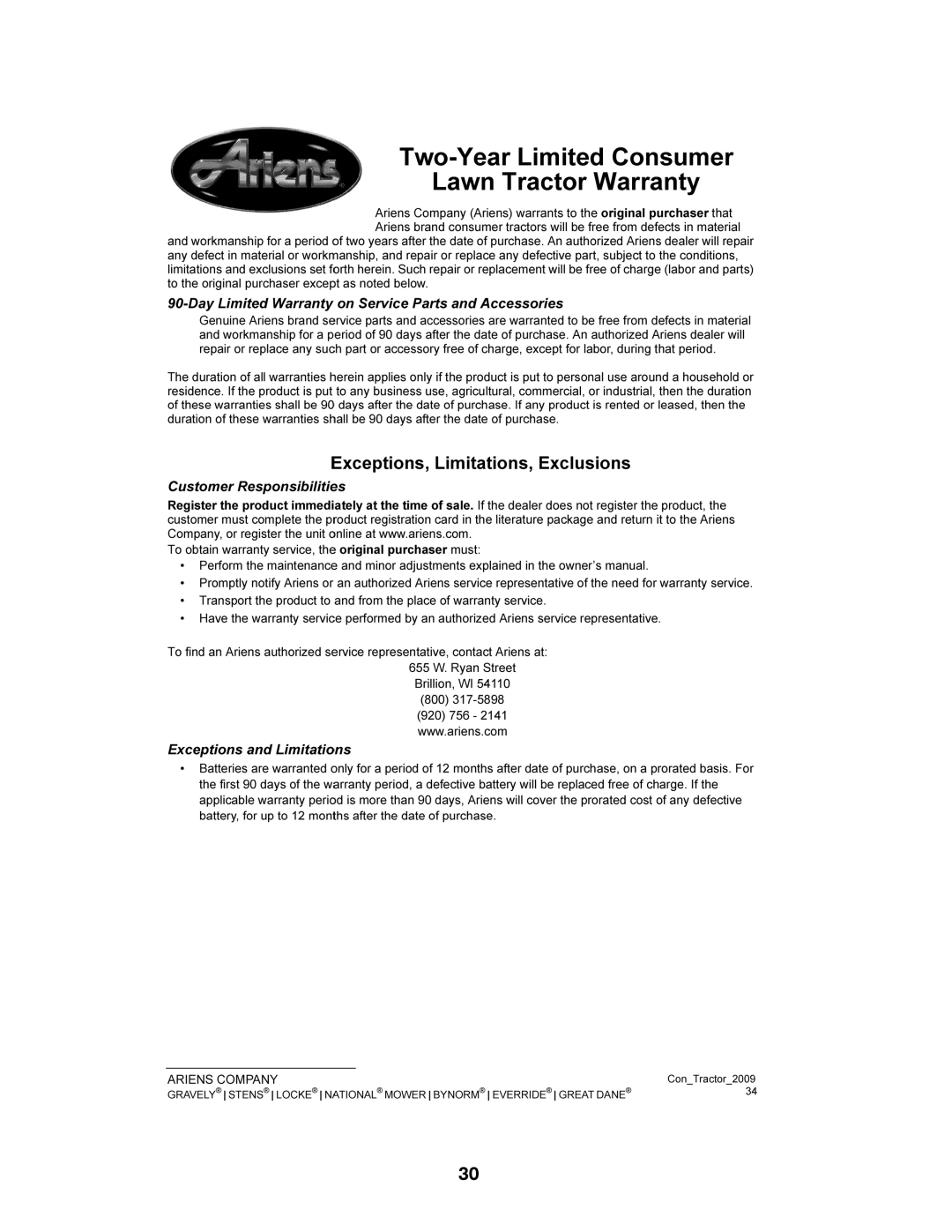 Ariens 935335 42 manual 