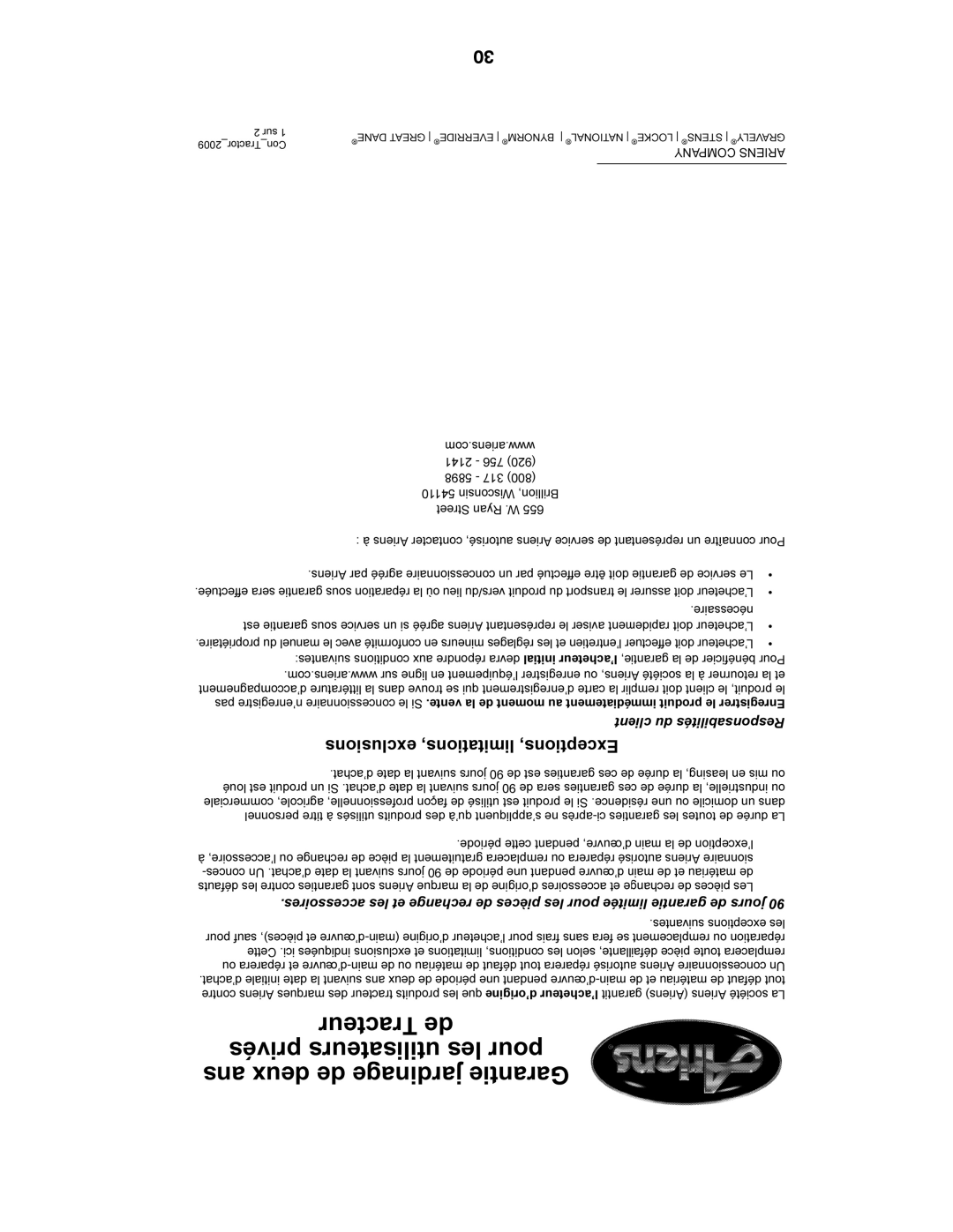 Ariens 935335 42 manual 