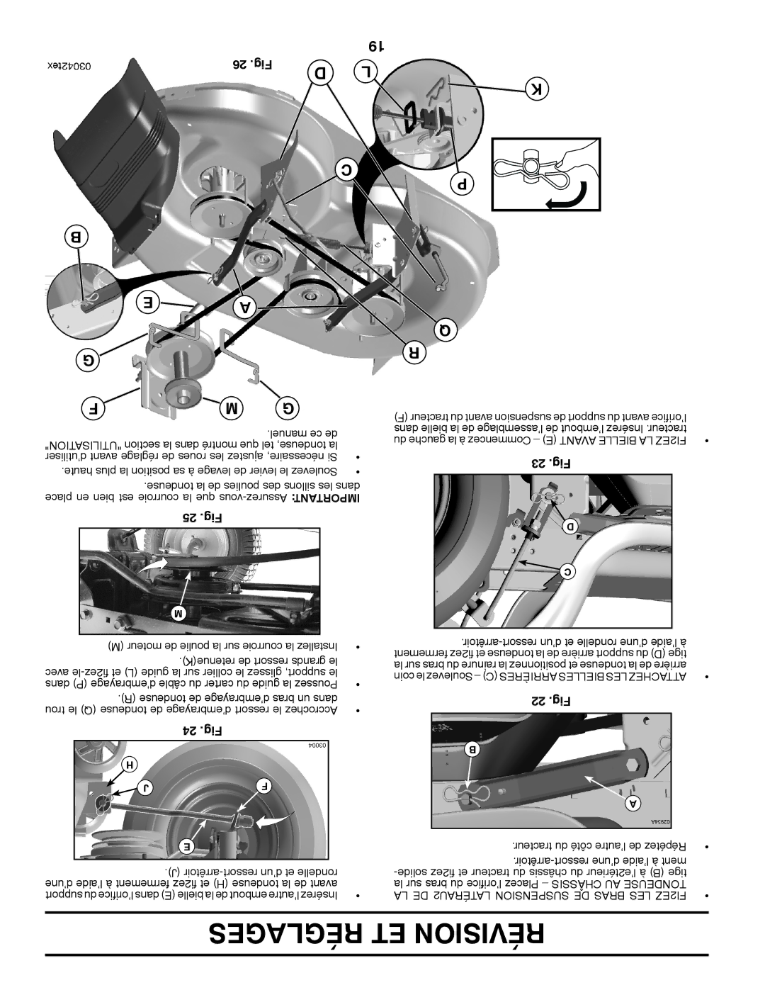 Ariens 935335 42 manual 26 .Fig, 25 .Fig, 23 .Fig, 22 .Fig, 24 .Fig 