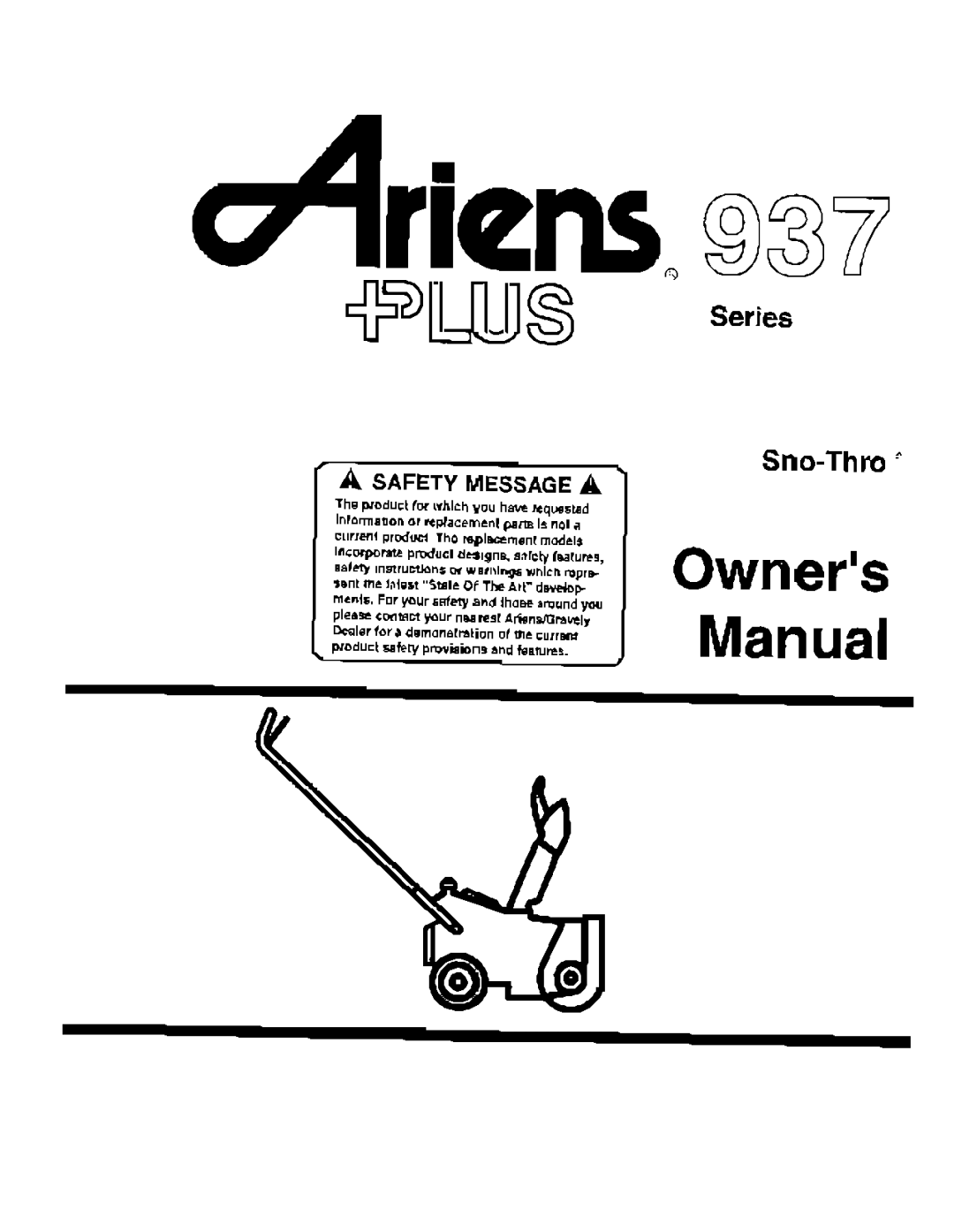 Ariens 937 manual 