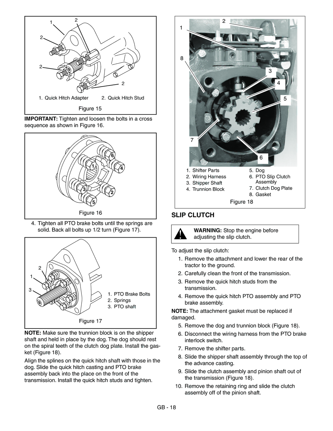 Ariens 985119, 985115, 985117, 985114 manual Slip Clutch 