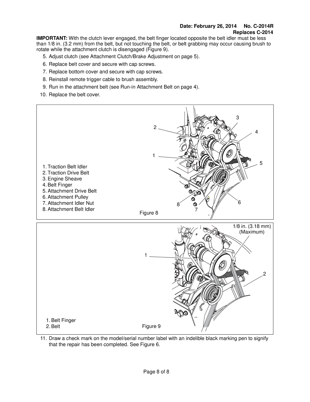 Ariens warranty Date February 26, 2014 No. C-2014R Replaces C-2014 