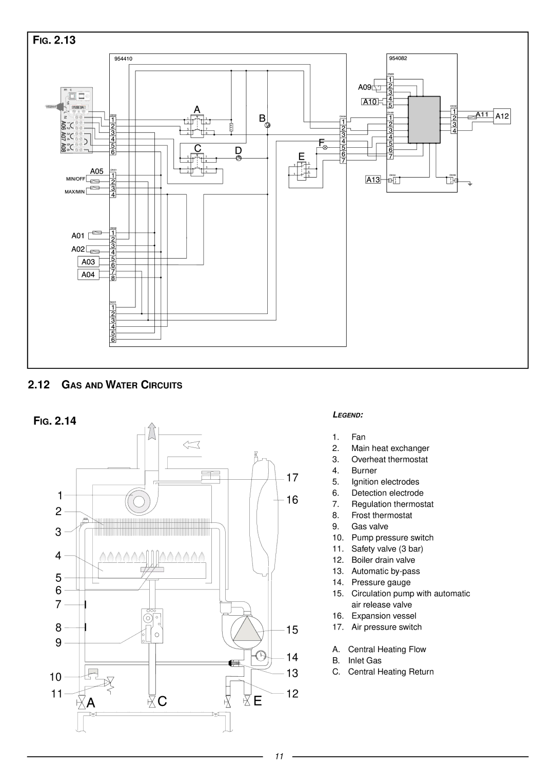 Ariston 41-116-04 installation instructions GAS and Water Circuits 