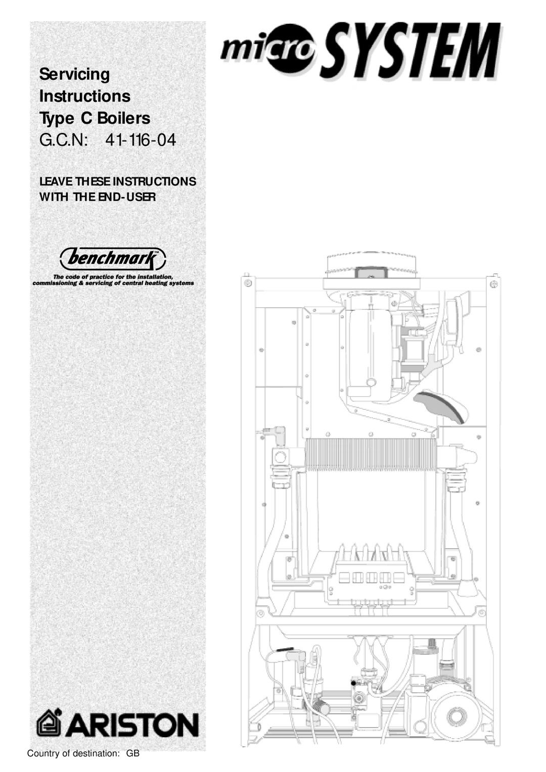 Ariston 41-116-04 installation instructions Servicing Instructions Type C Boilers 
