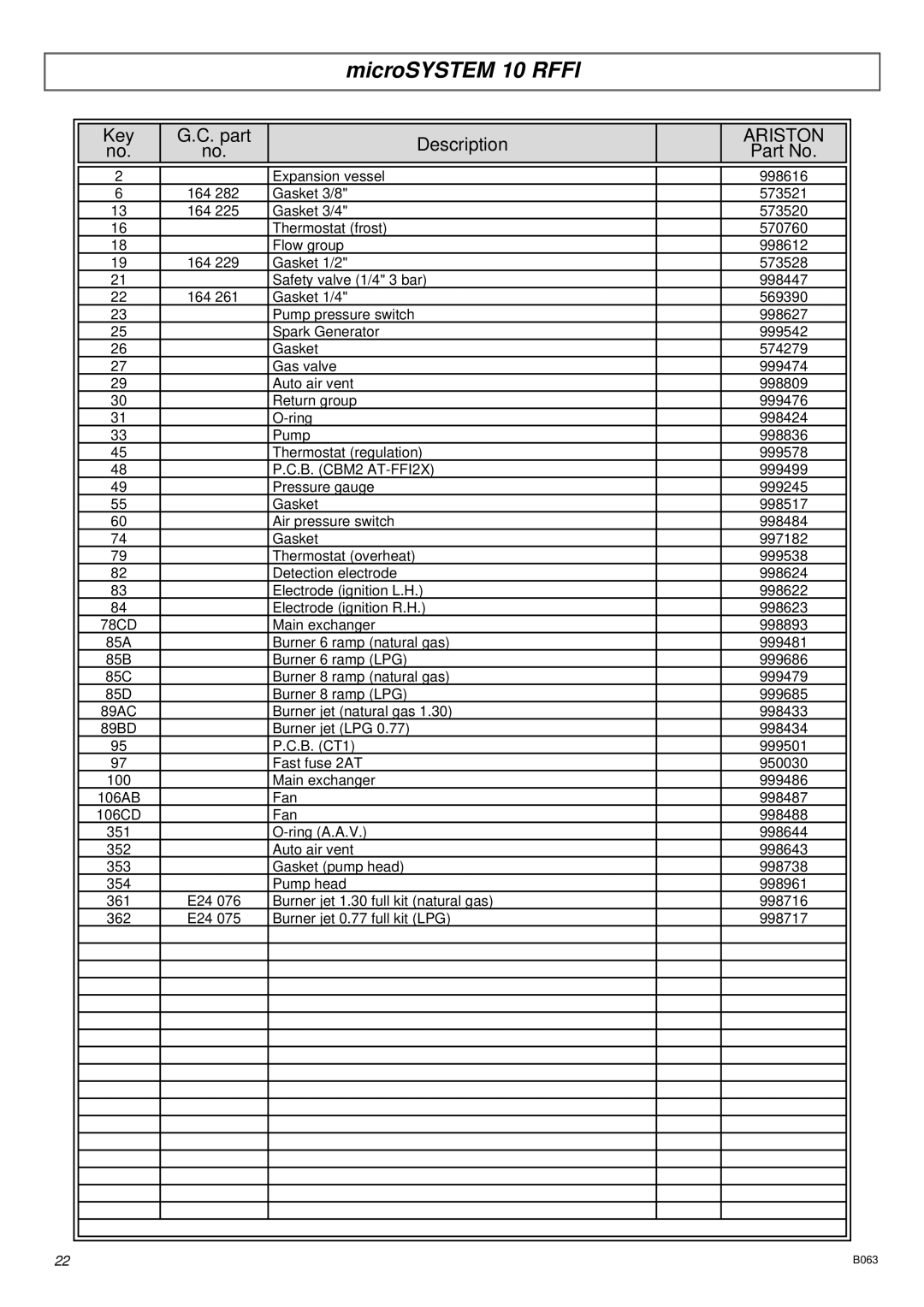 Ariston 41-116-04 installation instructions Ariston 