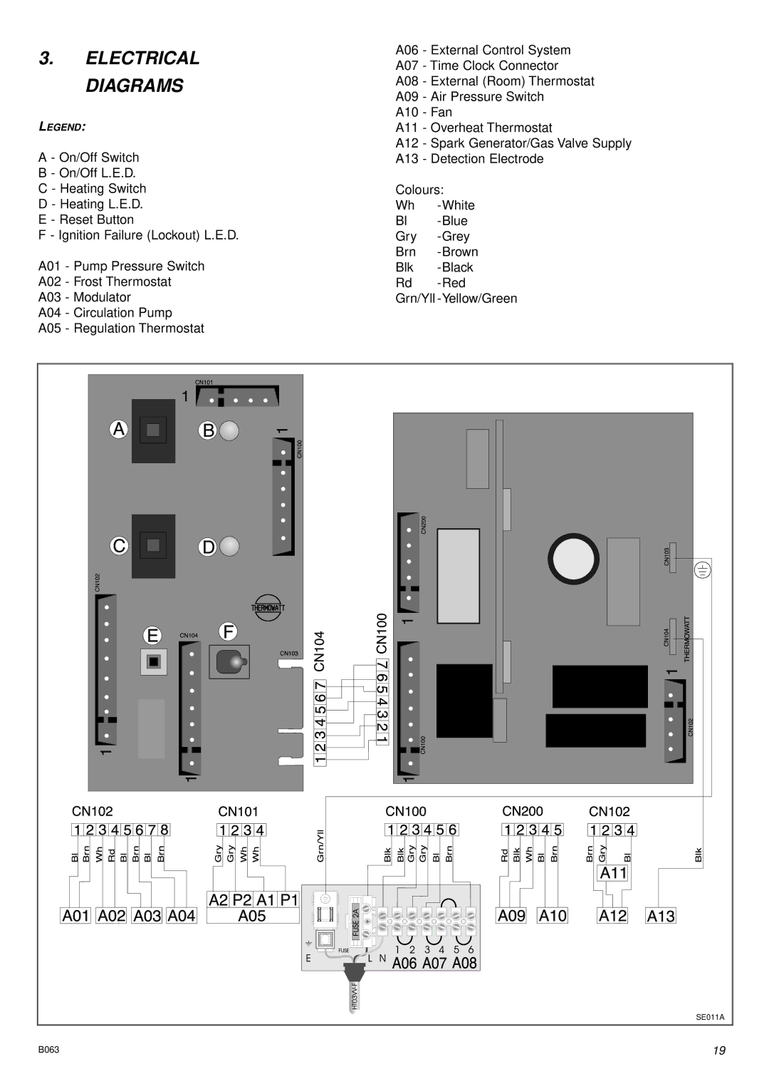 Ariston 41-116-07 installation instructions Electrical, Diagrams 