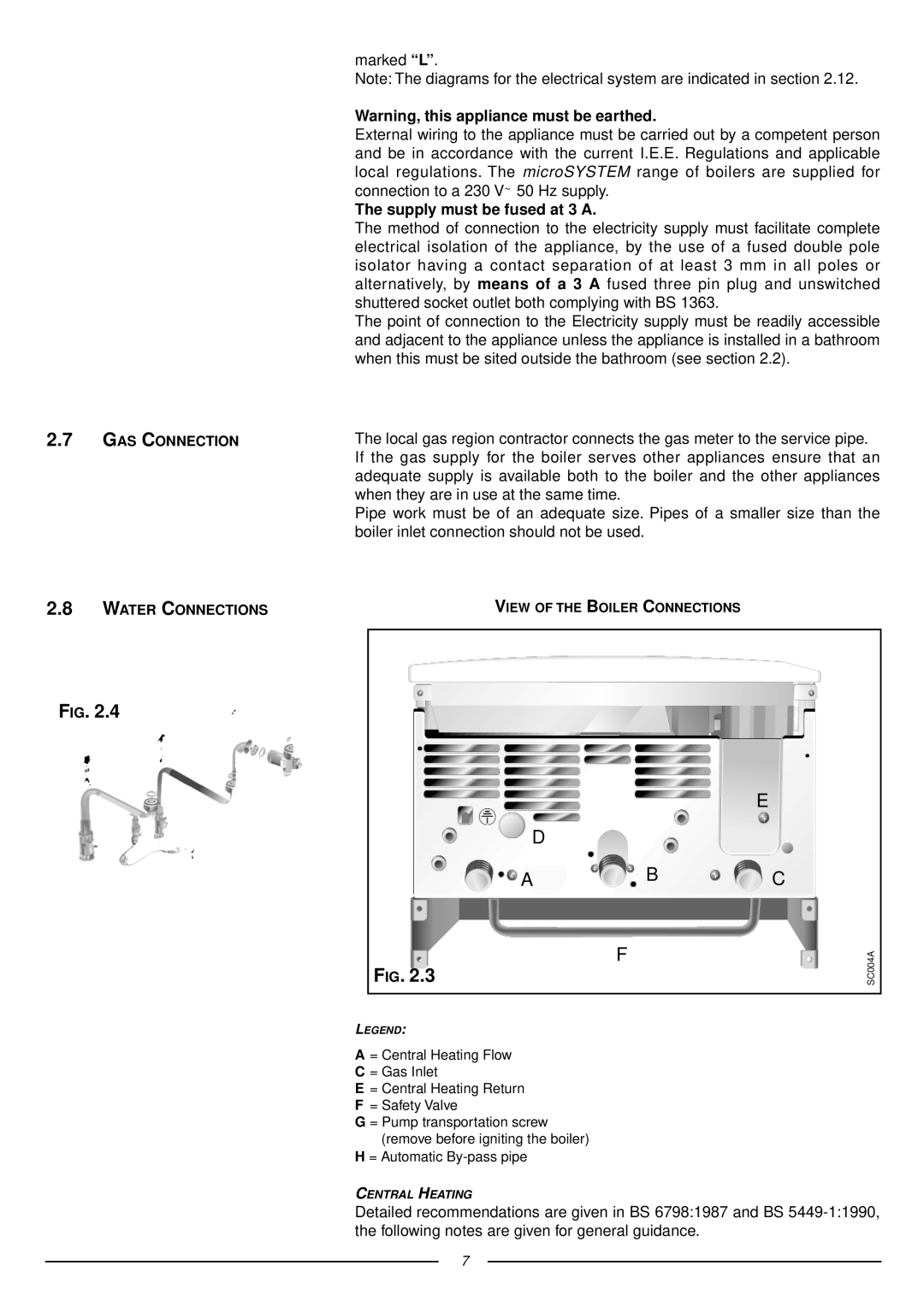 Ariston 41-116-07 installation instructions Supply must be fused at 3 a 