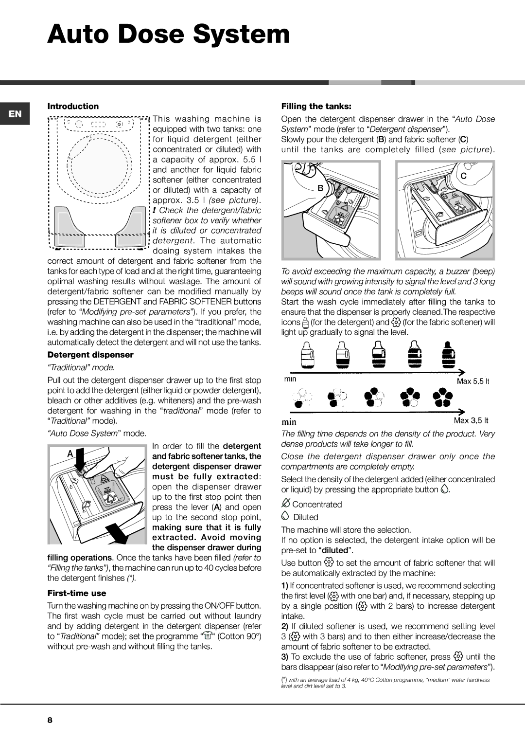 Ariston ADS9D 297 manual Introduction, This washing machine is, For liquid detergent either, Concentrated or diluted with 