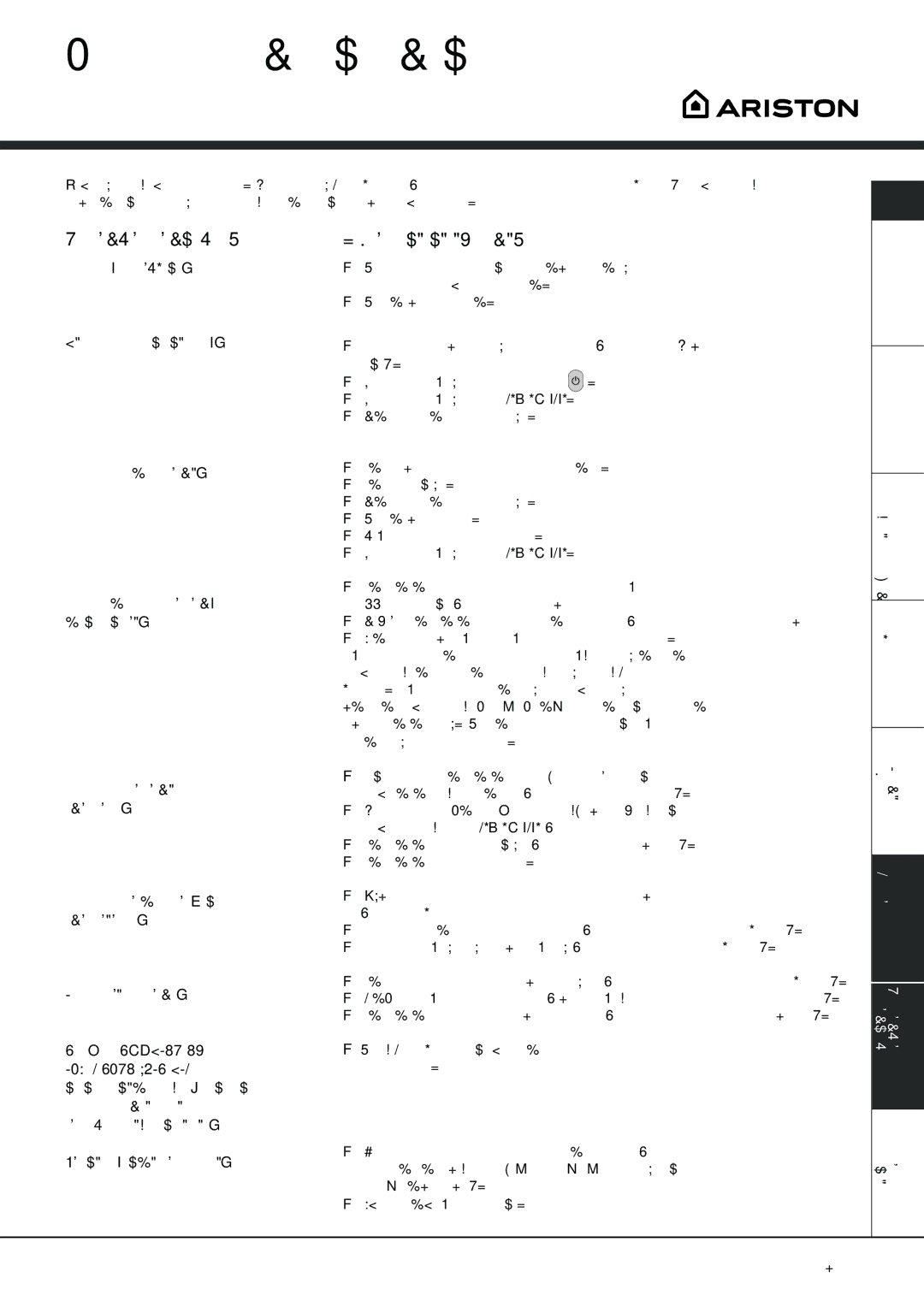 Ariston AVTL 104 manual Anomalie i œrodki zaradcze, Nieprawid³owoœci w dzia³aniu Mo¿liwe przyczyny/Porady 